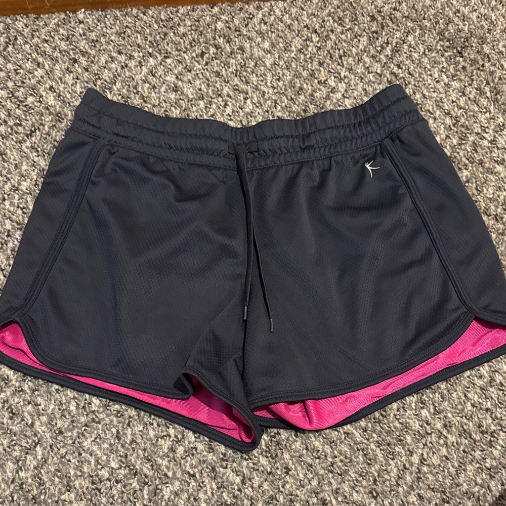 Danskin Now Grey Athletic Shorts with Pink